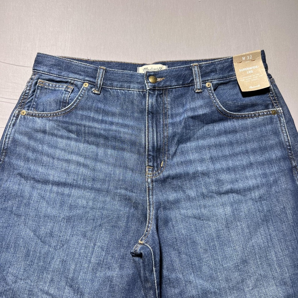 Madewell Superwide-Leg Jeans Softdrape Edition Womens 32 Blue High Waist - Picture 4 of 15